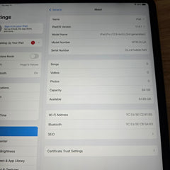Apple iPad Pro 3rd Gen 12.9", 64GB, WiFi, Space Gray
