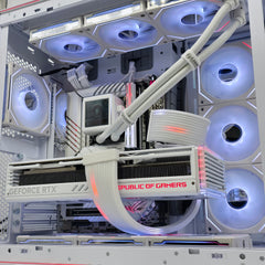 RTX 4090 STRIX, Intel i9-14900K, 48GB 8200MHz DDR5, MAXIMUS APEX Z790 Custom White Gaming PC