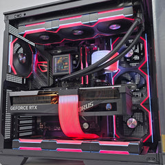 RTX 4090, Intel i9-14900K, 64GB DDR5, 4TB NVMe, Custom LCD Liquid Cooled RGB Gaming PC