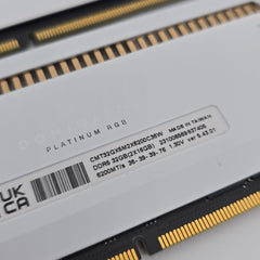 32GB DDR5 Corsair Dominator Platinum White RGB, 6200MHz, CL36-39-39-76, 2x16GB Sticks