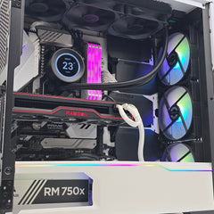 AMD RX 6800 16GB, Ryzen 7 3700X, 32GB DDR4, LCD AIO, 1TB NVMe, Custom White Gaming PC