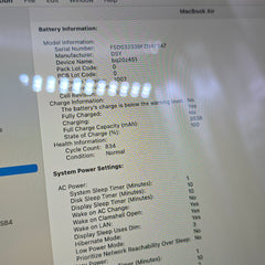 Apple Macbook Air 2020 13.3", Intel Core i3, 8GB RAM, 256GB SSD, Laptop