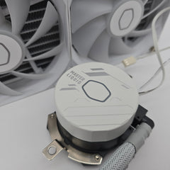 Cooler Master MasterLiquid 360L, 360mm AIO Liquid Cooler w/ RGB, 3x 120mm RGB Fans, White