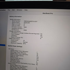 Macbook Pro 13" M1, 8GB RAM, 256GB SSD, Touchbar w/ TouchID, 31 Cycles