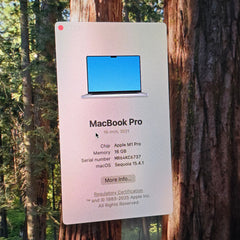 Apple Macbook Pro 16" M1 Pro, 16GB RAM, 512GB SSD, 58 Battery Cycles