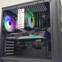RTX 3060 12GB, Ryzen 5 5600G, 16GB DDR4, 500GB NVMe, Custom Black RGB Gaming PC