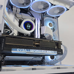 RTX 3090Ti FTW3, Intel i9-13900K, 32GB DDR5, 2TB NVMe, Custom White Liquid Cooled Gaming PC