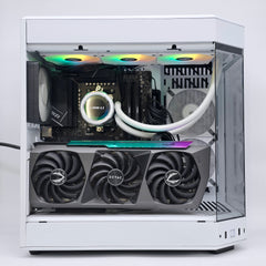 NVIDIA RTX 3090Ti, AMD Ryzen 7 7800X3D, 32GB DDR5, 3TB NVMe, Custom White Liquid Cooled Gaming PC