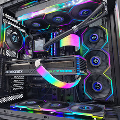 RTX 4090 STRIX, i9-14900K, 64GB DDR5, 6TB NVMe, LCD Lian Li Fans/AIO, Brand New Gaming PC