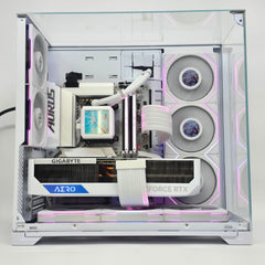 RTX 4090, Ryzen 9800X3D, 4TB NVMe, 48GB 7000MHz DDR5, Custom White Liquid Cooled Gaming PC