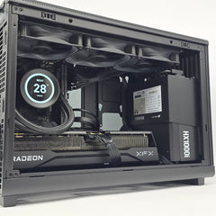 RX 9070 XT, Ryzen 7 9800X3D, 32GB DDR5, 2TB NVMe, Custom Mini-ITX Liquid Cooled Gaming PC