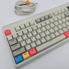 Womier Retro M87 Pro Wireless Mechanical Gaming Keyboard, OLED Screen, Outemu White Switches