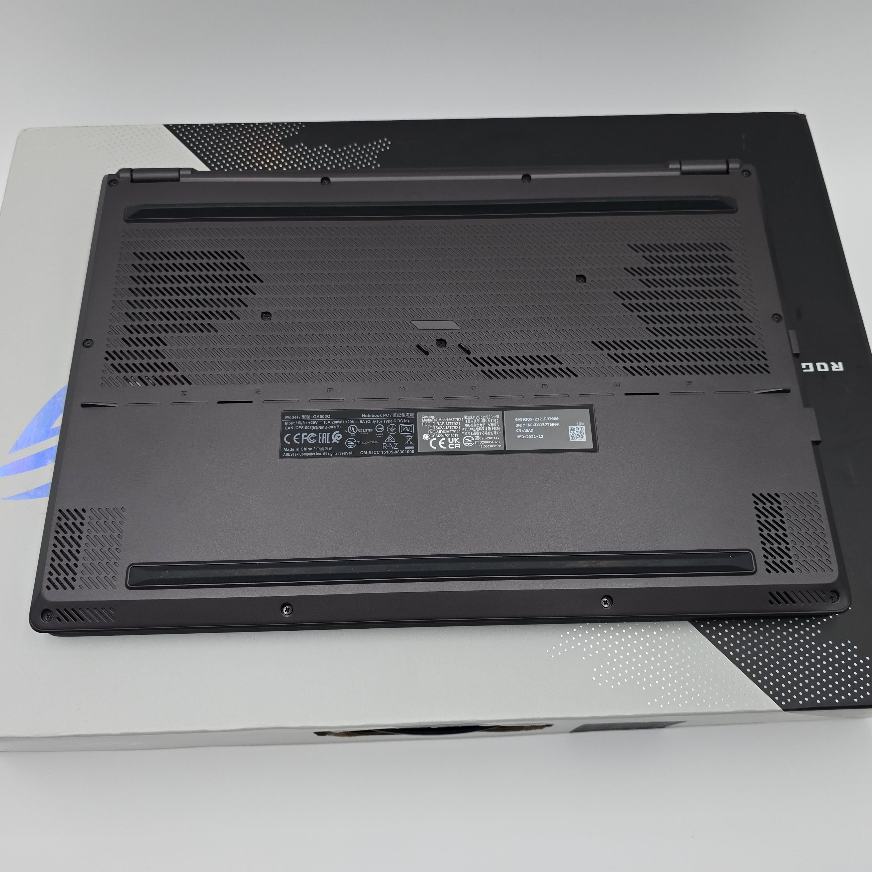 ASUS ROG Zephyrus G15, RTX 3080, Ryzen 9 5900HS, Pre-Owned Gaming Laptop