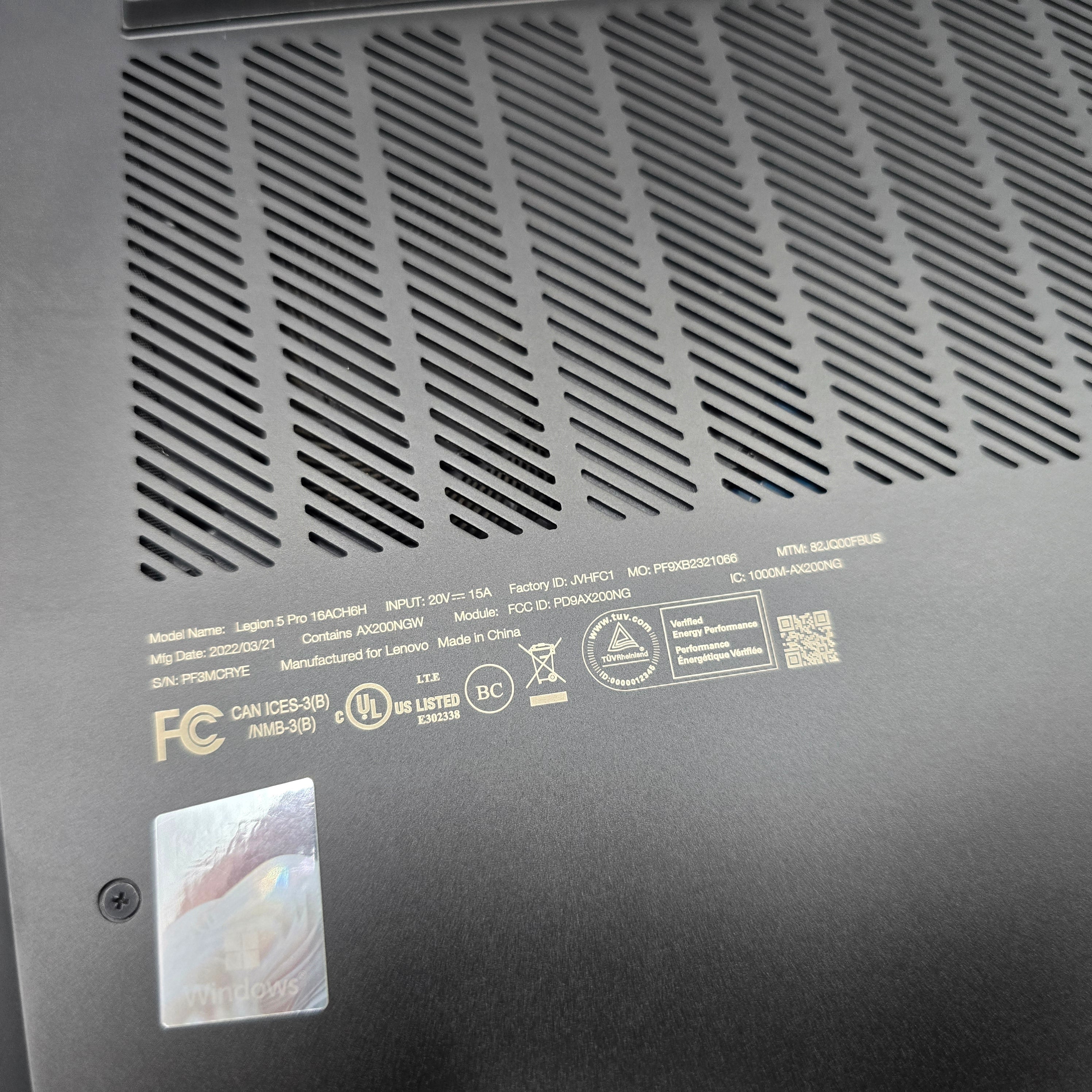 Lenovo Legion 5 Pro, RTX 3070, Ryzen 7 5800H, 165Hz QHD+, Gaming Laptop