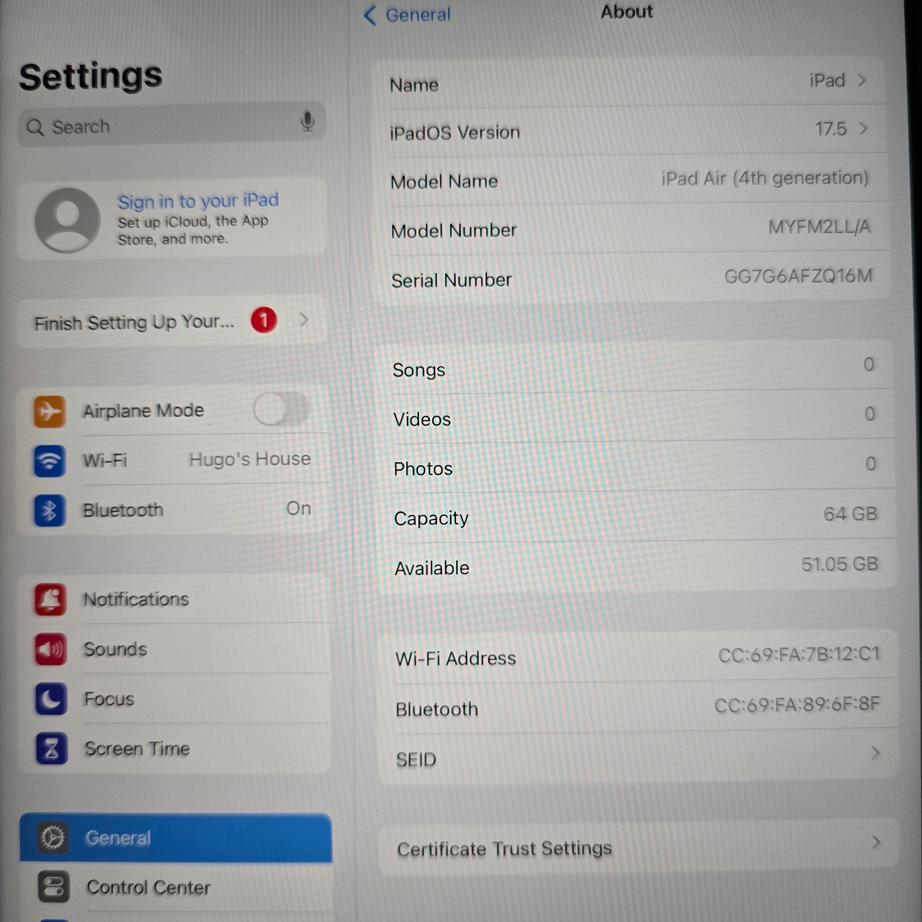 Apple iPad Air 4th Gen 10.9", 64GB, WiFi, Silver