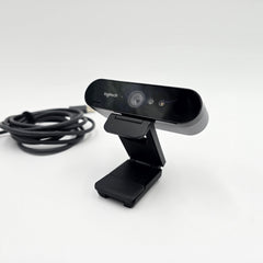 Logitech Brio 4K Webcam, Noise Cancelling Mic, Auto Light Correction