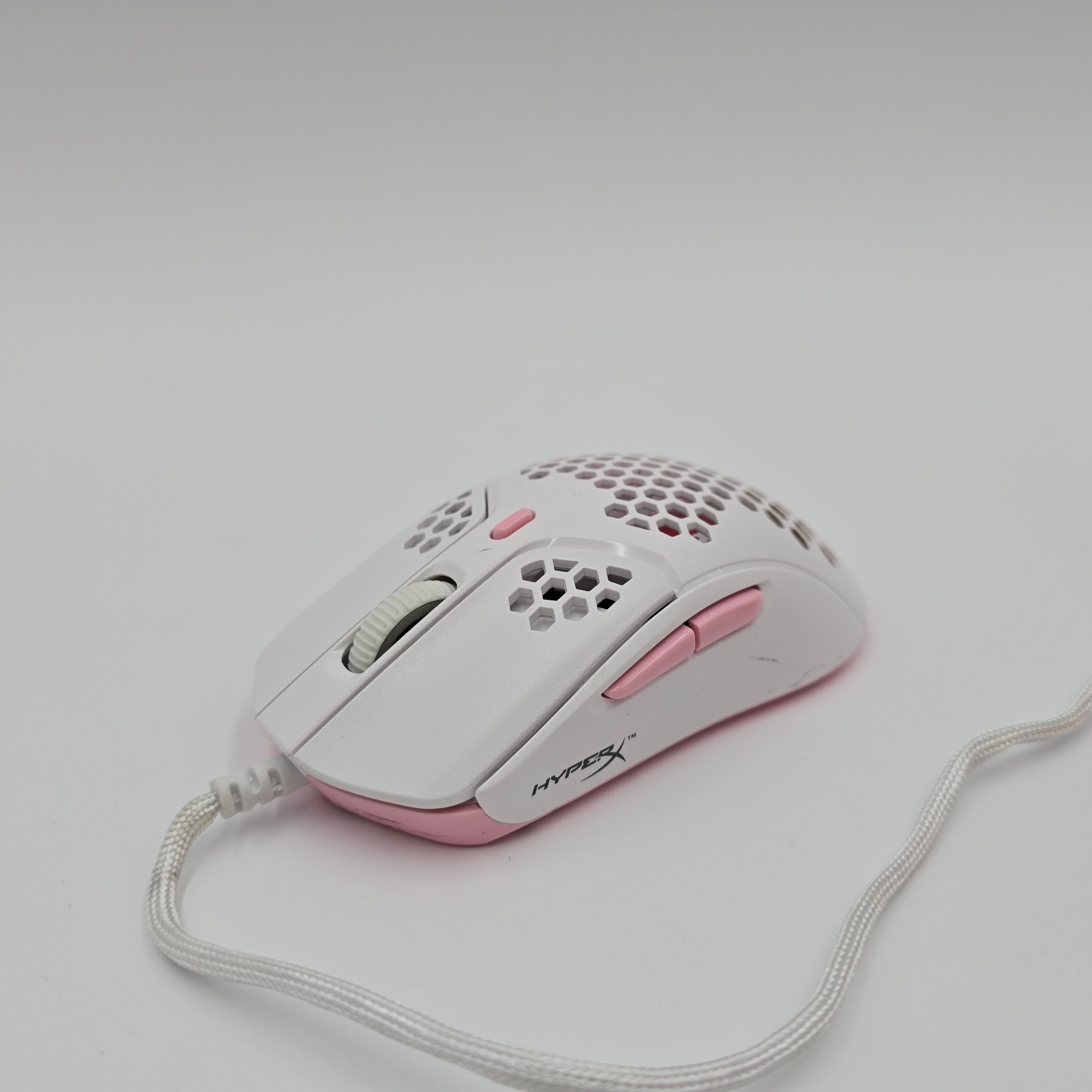 HyperX Pulsefire Haste Wired Gaming Mouse, White and Pink