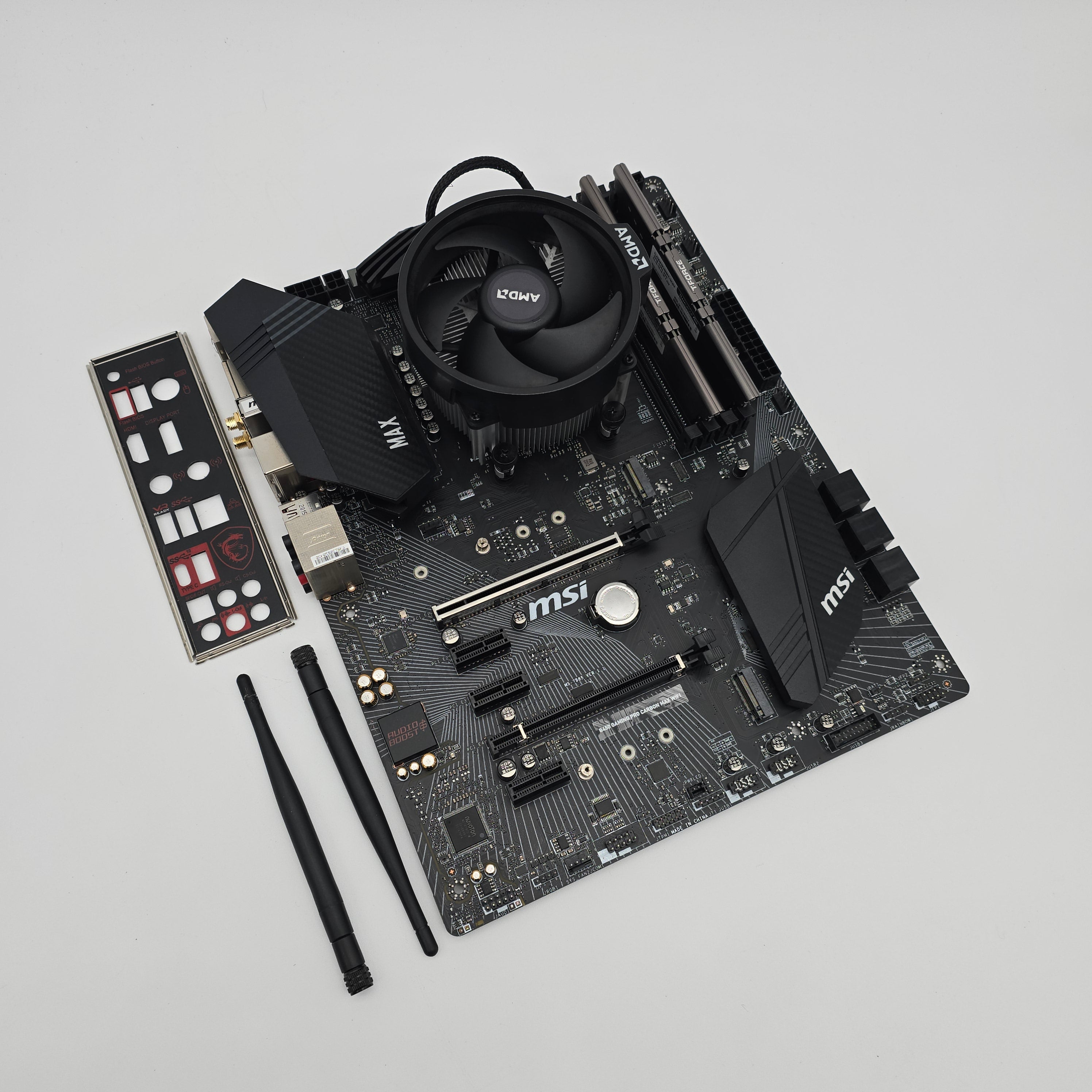 AMD Ryzen 3600X, MSI B450 Carbon Pro Max, 32GB DDR4 TForce Vulcan Z, CPU+RAM+Motherboard Combo
