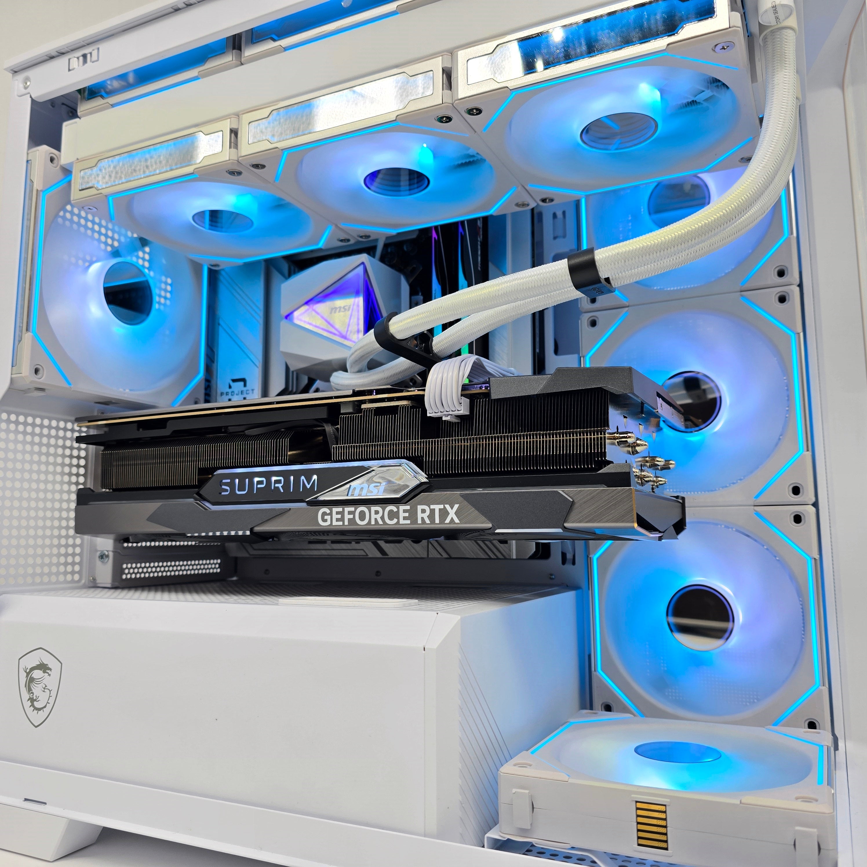 RTX 4080 Super, Ryzen 7800X3D, 32GB DDR5, 2TB, Custom Liquid Cooled White Gaming PC