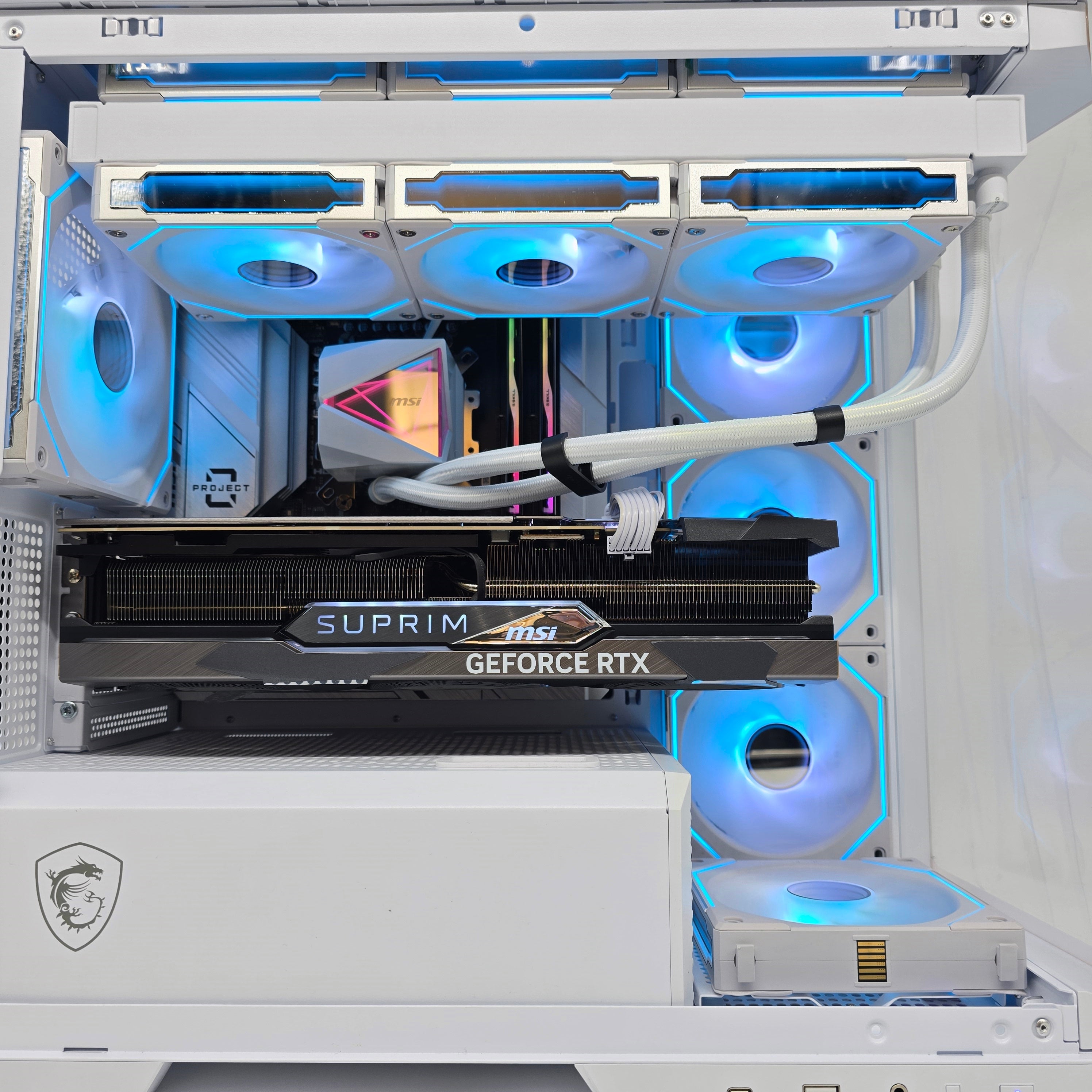 RTX 4080 Super, Ryzen 7800X3D, 32GB DDR5, 2TB, Custom Liquid Cooled White Gaming PC