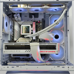 RTX 4090 STRIX, Intel i9-14900K, 48GB 8200MHz DDR5, MAXIMUS APEX Z790 Custom White Gaming PC