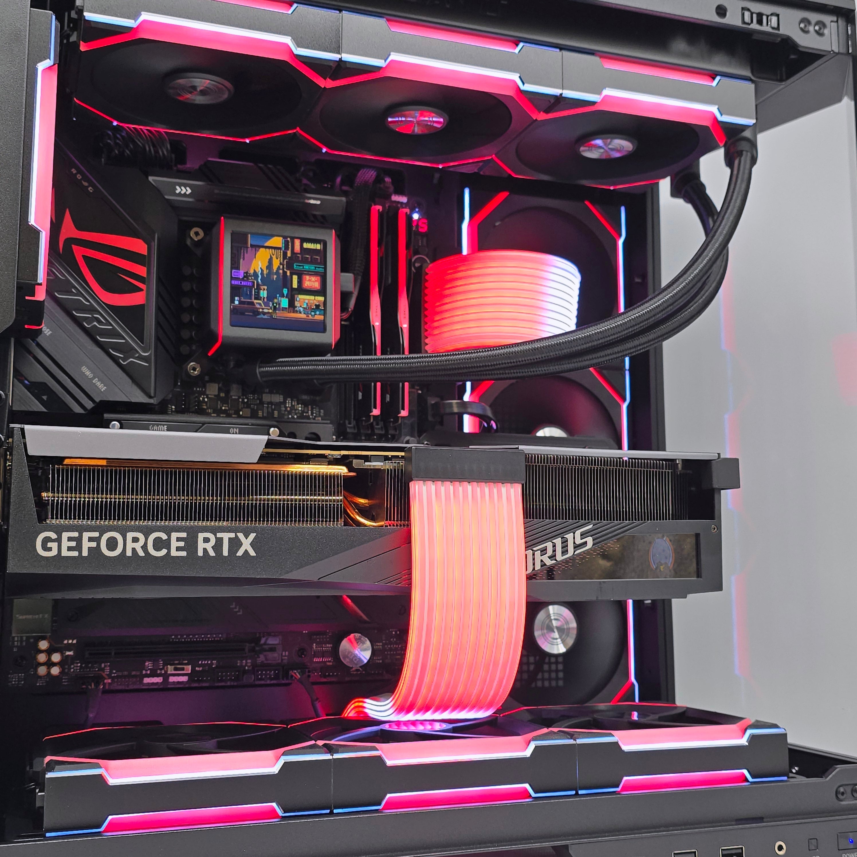 RTX 4090, Intel i9-14900K, 64GB DDR5, 4TB NVMe, Custom LCD Liquid Cooled RGB Gaming PC