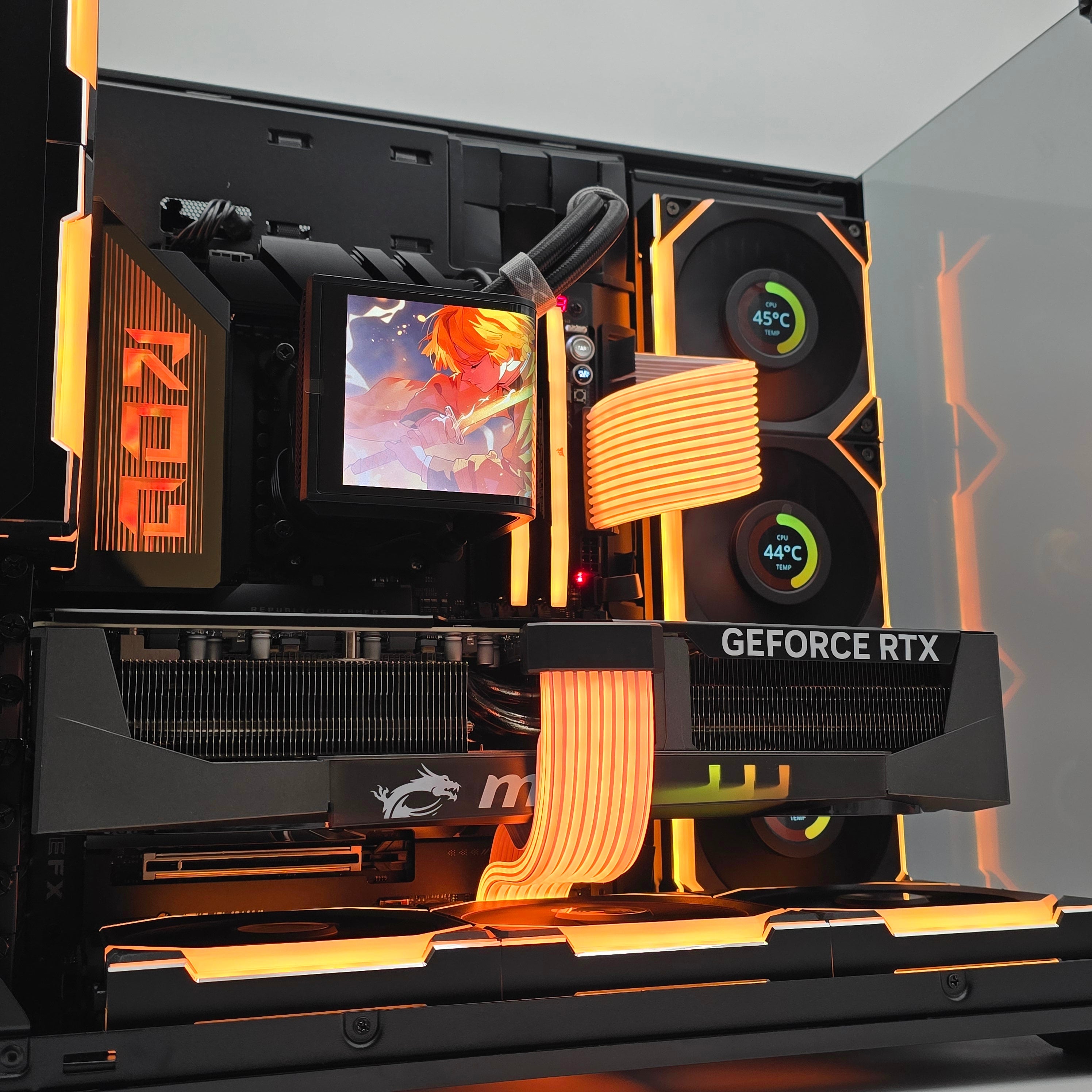 RTX 5090, Ryzen 9800X3D, 96GB DDR5, 4TB NVMe SSD, X870E, OLED Panoramic AIO, Custom Liquid Cooled Gaming PC