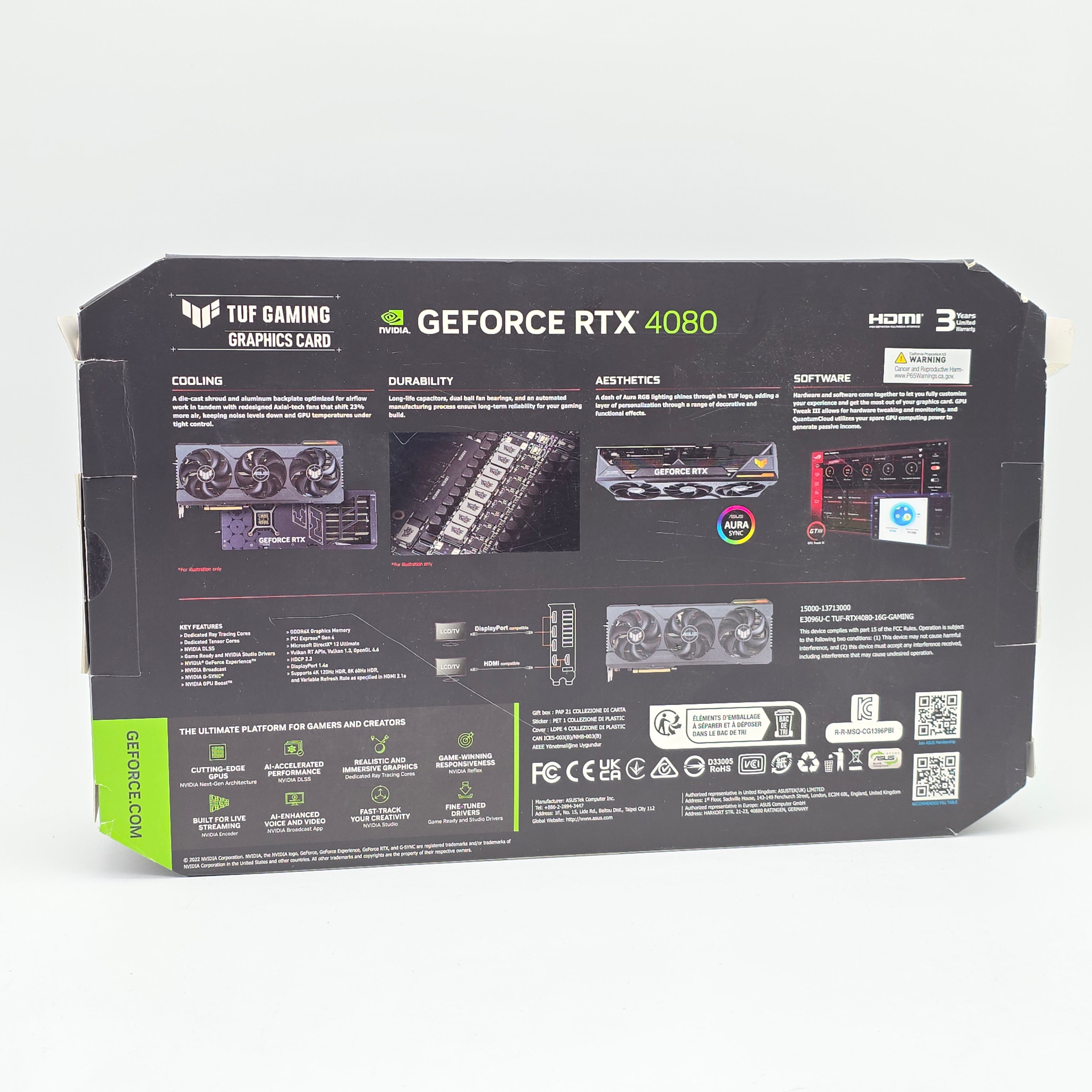 RTX 4080 ASUS TUF Gaming 16GB, NVIDIA Gaming Graphics Card GPU