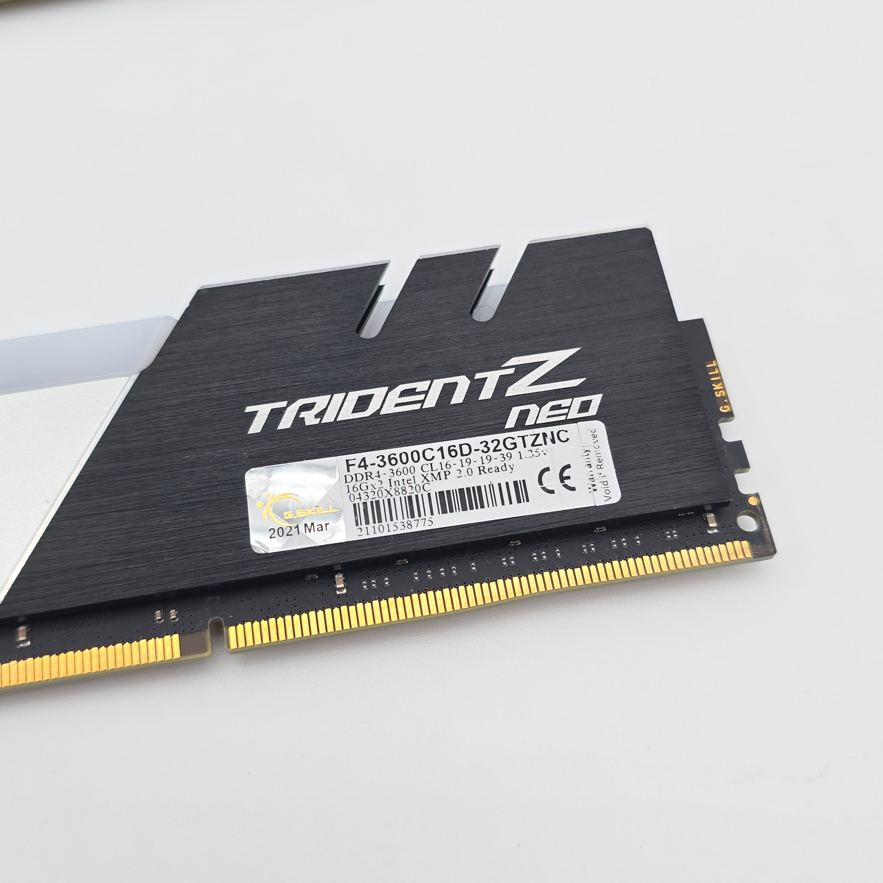 G.Skill TridentZ Neo RGB 32GB DDR4 RAM, 2x16GB, 3600MHz, CL16-19-19-39 Desktop Memory