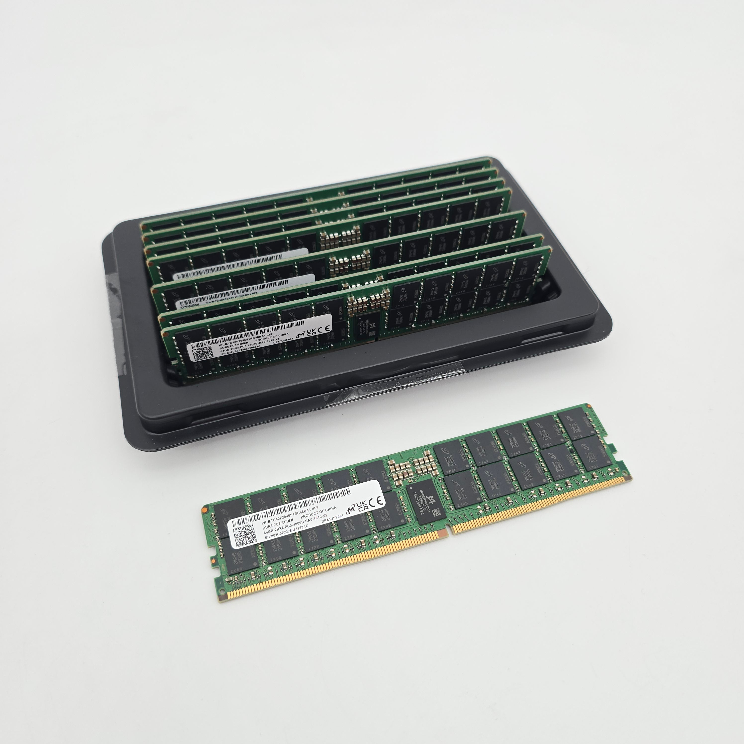 512GB Micron DDR5 ECC RDIMM 8x64GB Kit, 4800MHz, 2RX4, Micron Server Workstation RAM Memory Kit