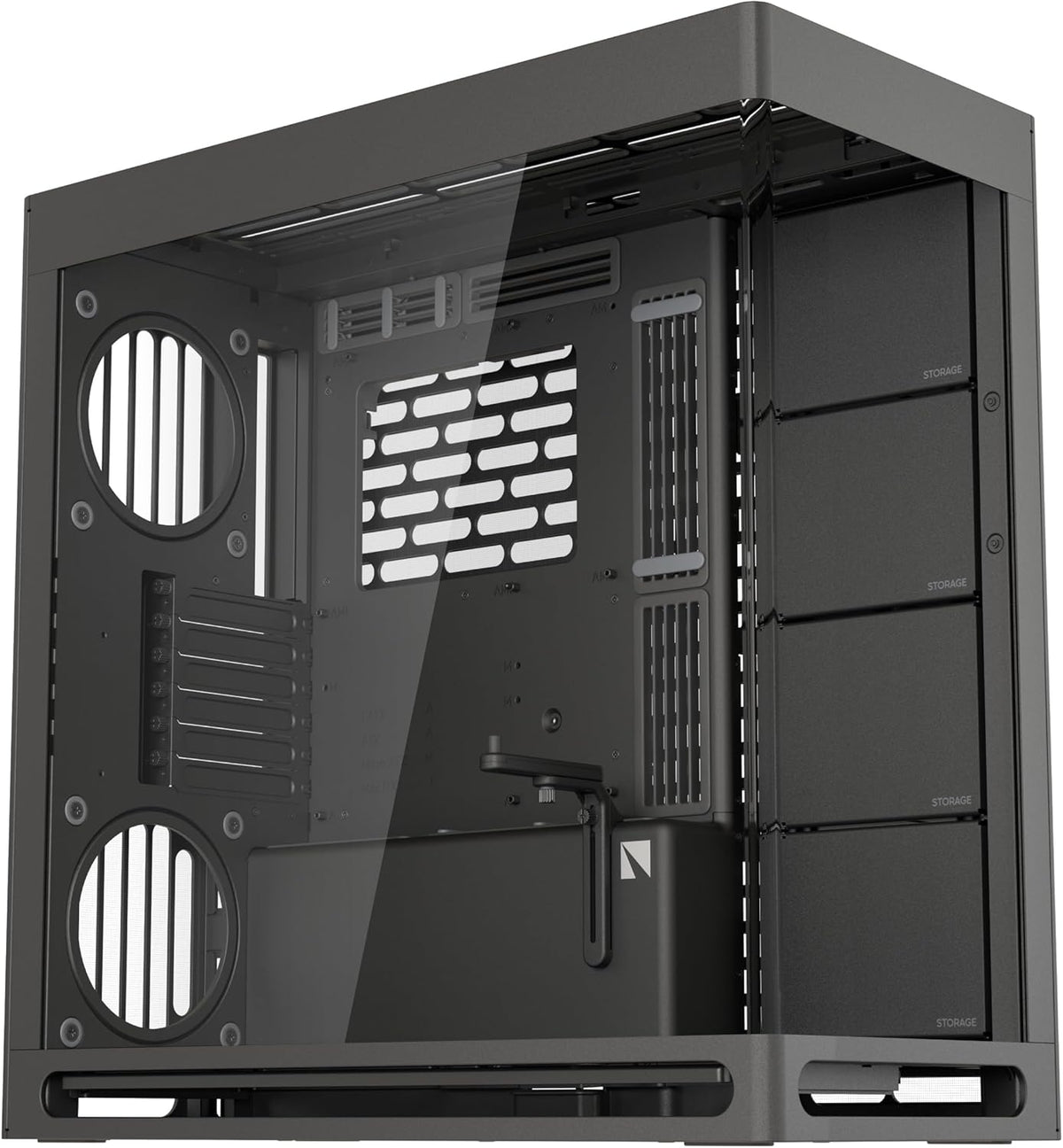 HAVN HS 420 Dual-Chamber Mid Tower PC Case ATX Black