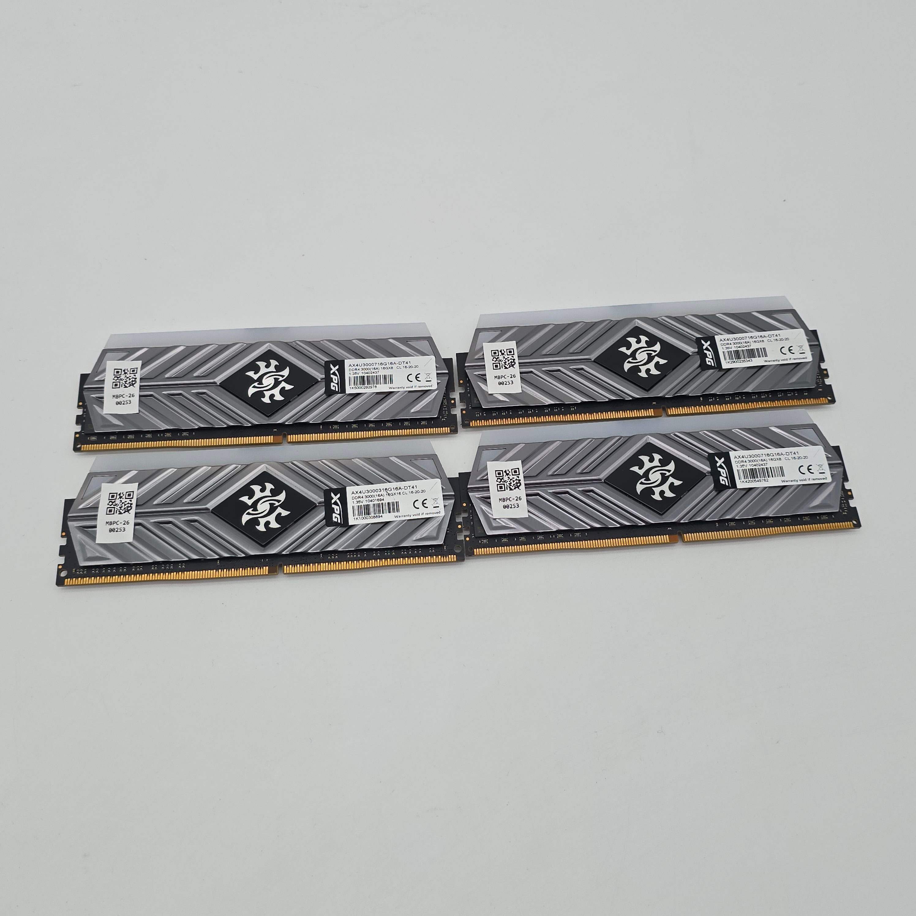 ADATA XPG Gammix Spectrix D41 64GB DDR4, 3000MHz, CL16-20-20, Desktop Gaming Memory RAM (4x16GB)