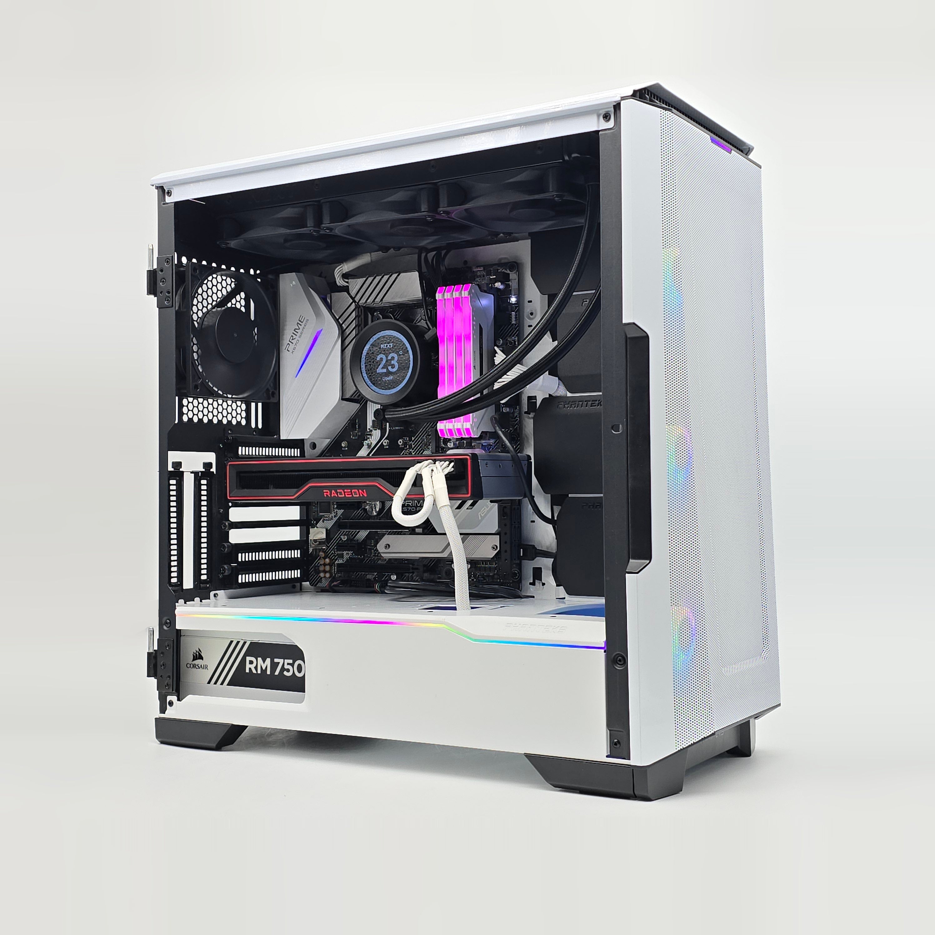 AMD RX 6800 16GB, Ryzen 7 3700X, 32GB DDR4, LCD AIO, 1TB NVMe, Custom White Gaming PC