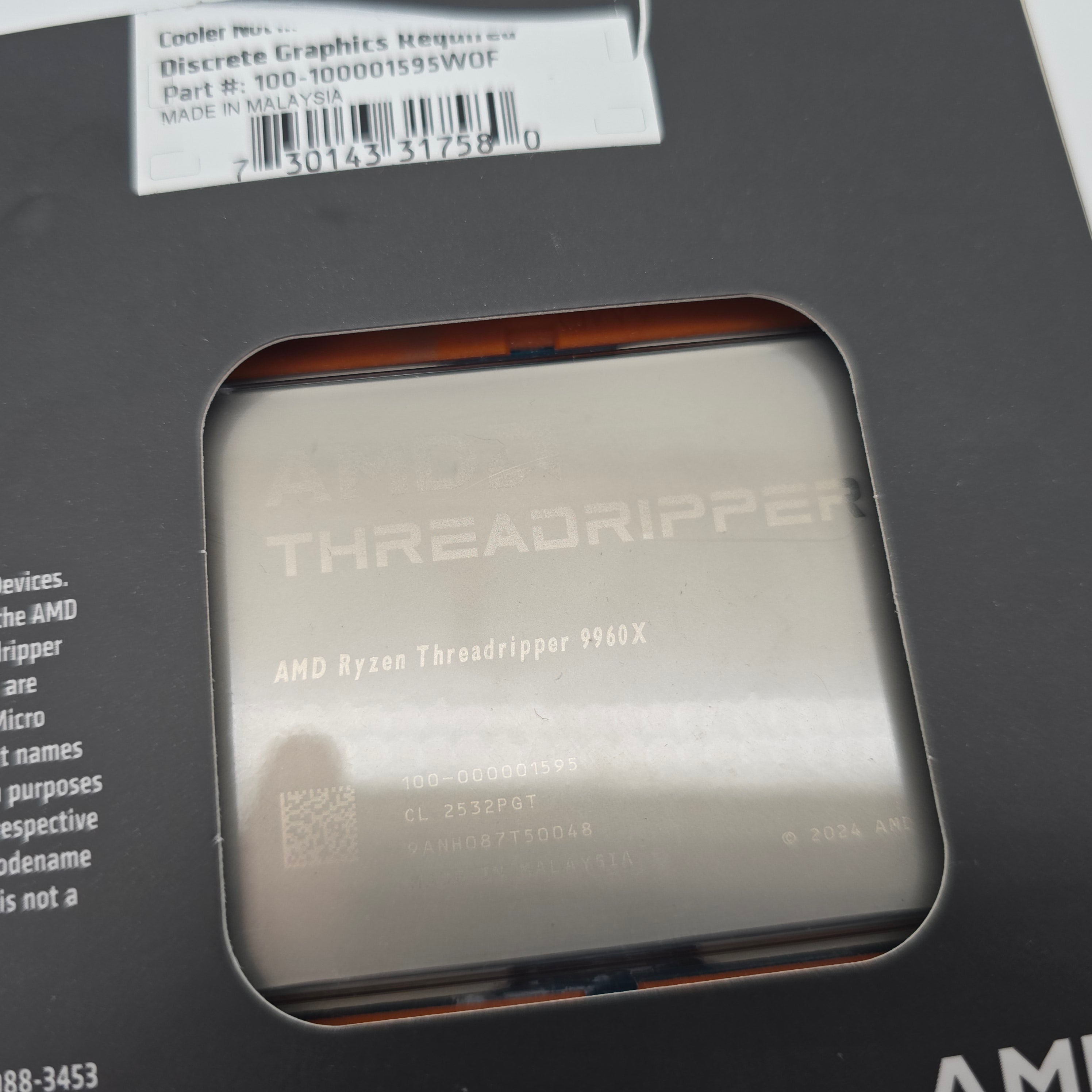 AMD Ryzen Threadripper 9960X, Workstation Processor CPU