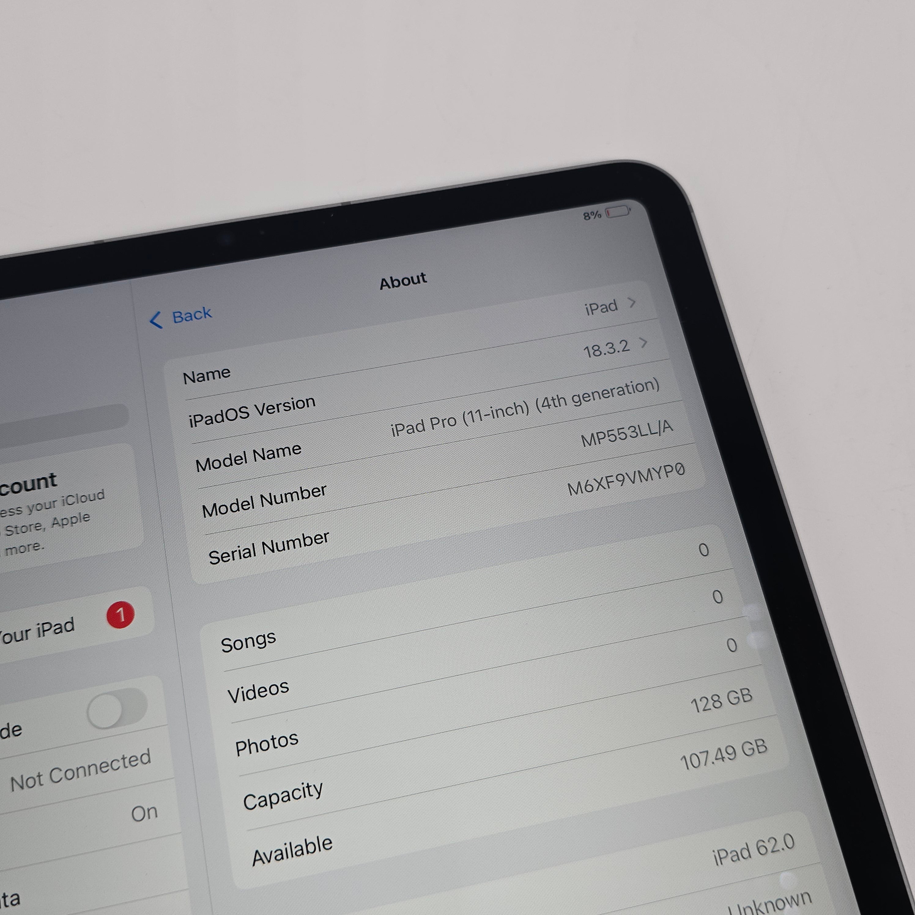 Apple iPad Pro 4th Generation M2, 11-inch, Cellular+WiFi, 128GB, Unlocked, Space Gray