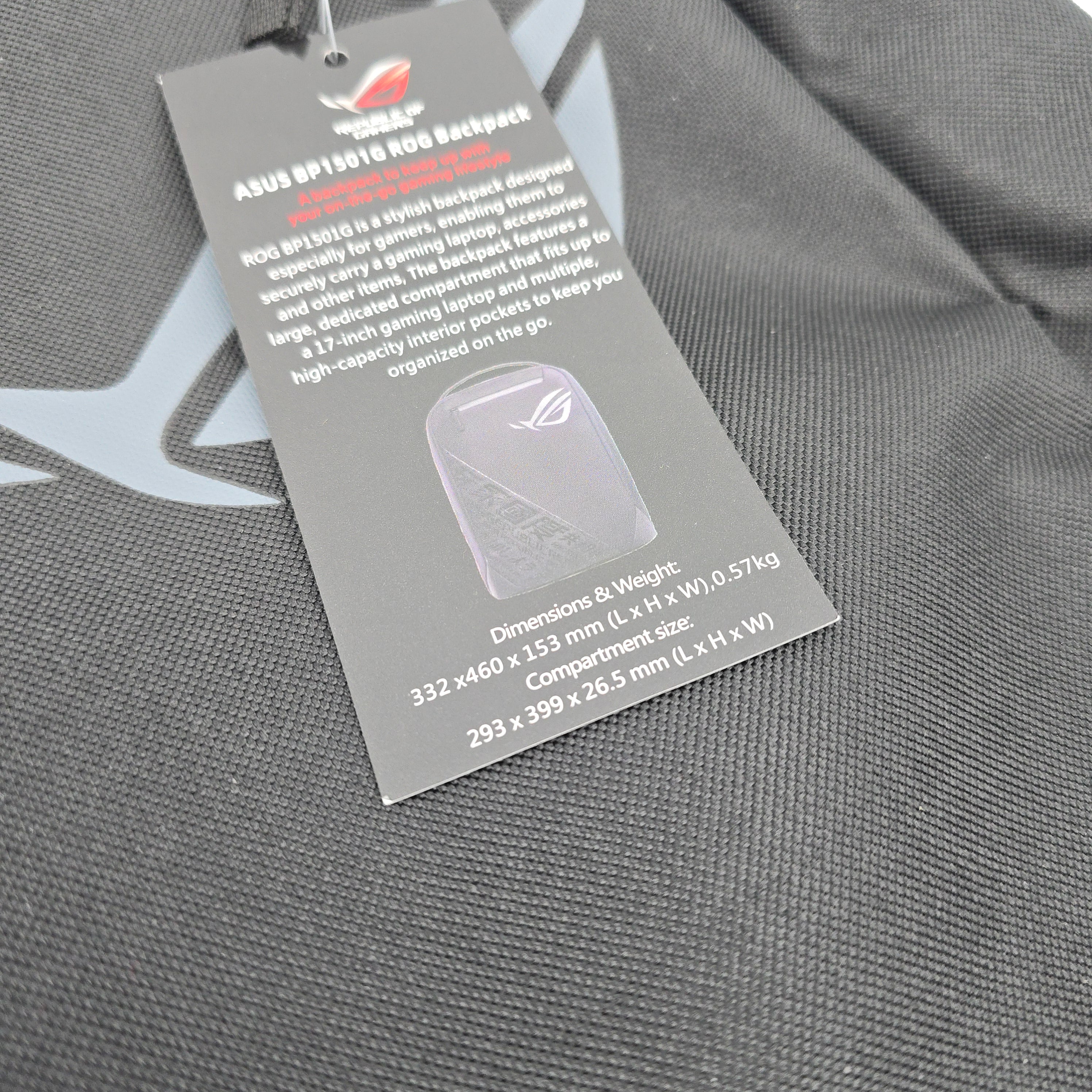 ASUS ROG Backpack, BP1501G, Fits 17" Laptop