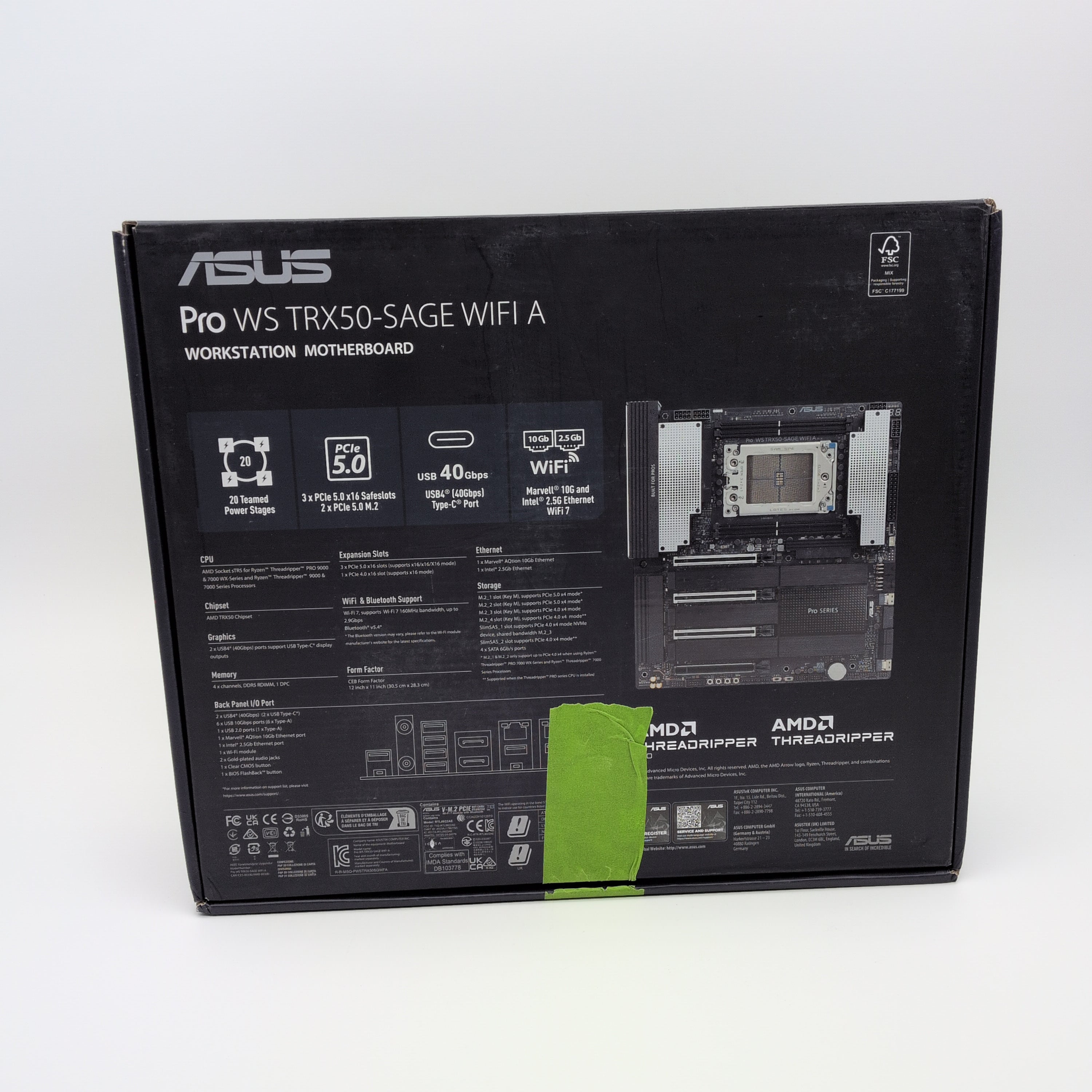 ASUS Pro WS TRX50-SAGE WIFI A Workstation Motherboard, AMD sTR5 Socket Type