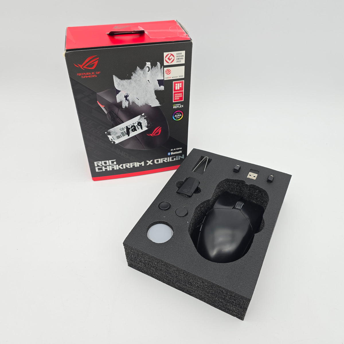 ASUS ROG Chakram x Origin Wireless RGB Gaming Mouse, 36000 DPI, 11 Buttons, Joystick