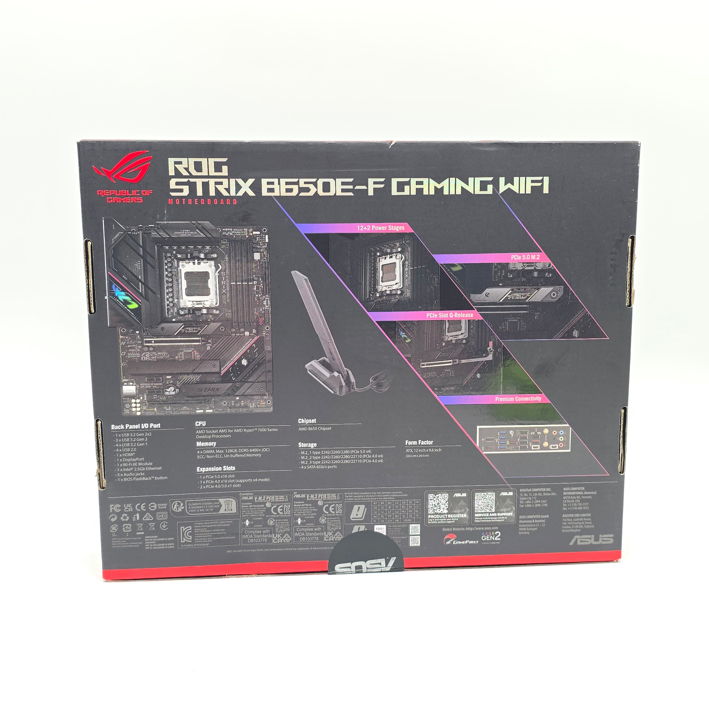 ASUS ROG STRIX B650E-F Gaming WiFi, Socket AM5, ATX Desktop Gaming Motherboard