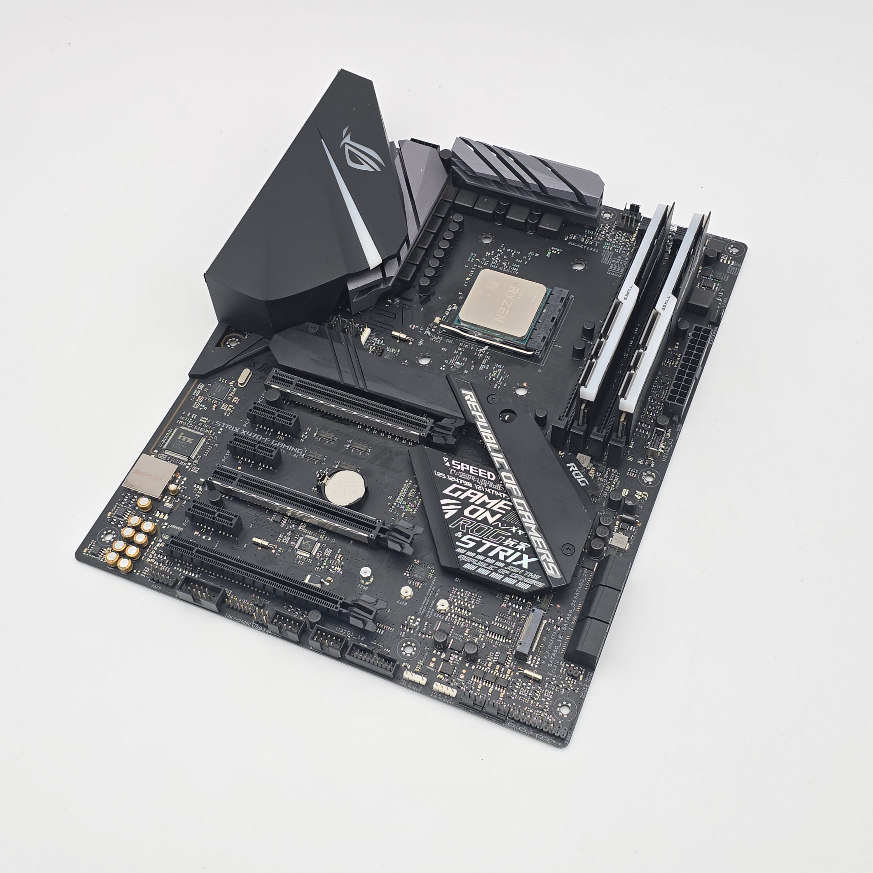 ASUS ROG STRIX X470-F Gaming Motherboard, AMD Ryzen 7 5800X, G.Skill Trident Z RGB 32GB DDR4, 3200MHz RAM Combo