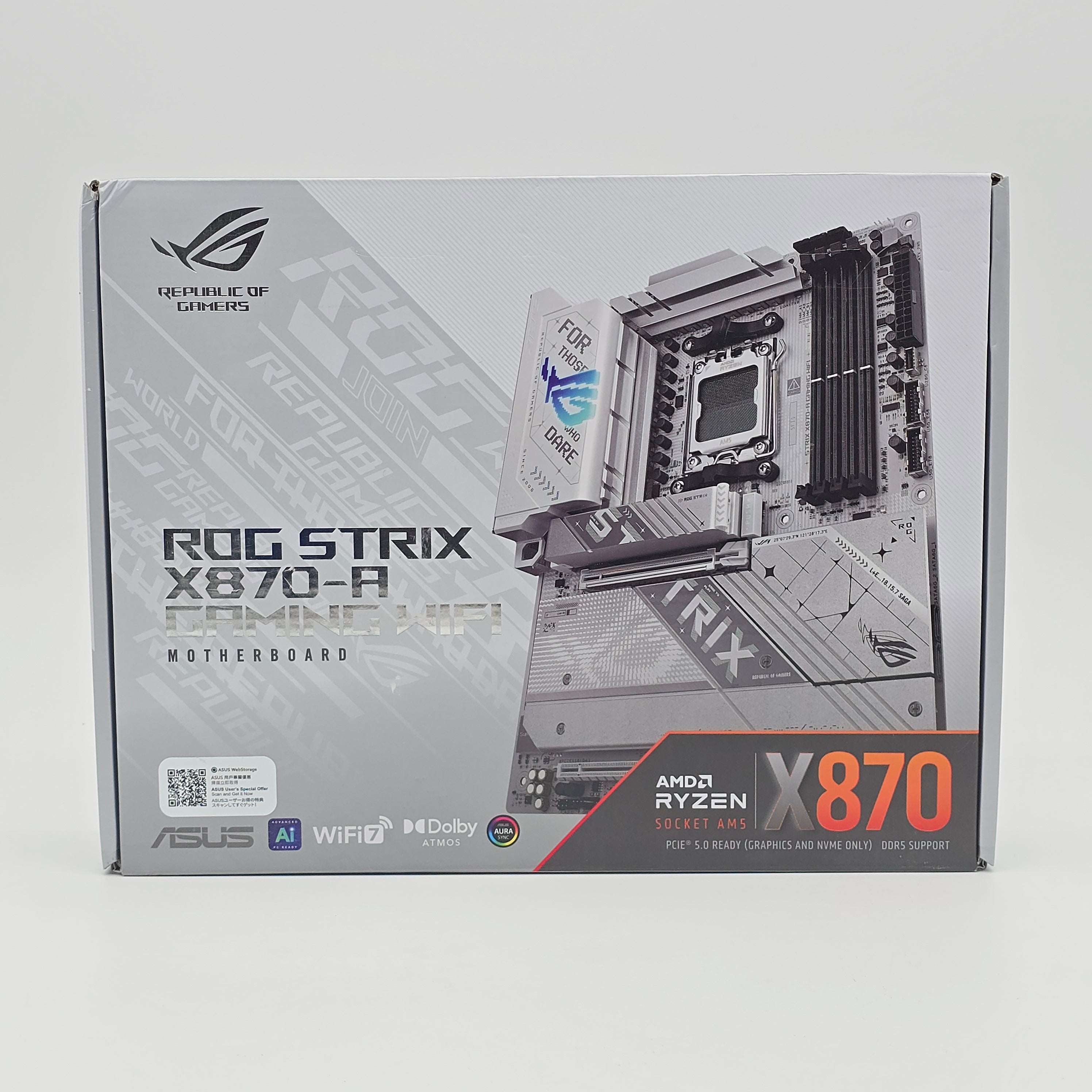 ASUS ROG STRIX X870-A Gaming WiFi, AMD Socket AM5, ATX Gaming Desktop Motherboard