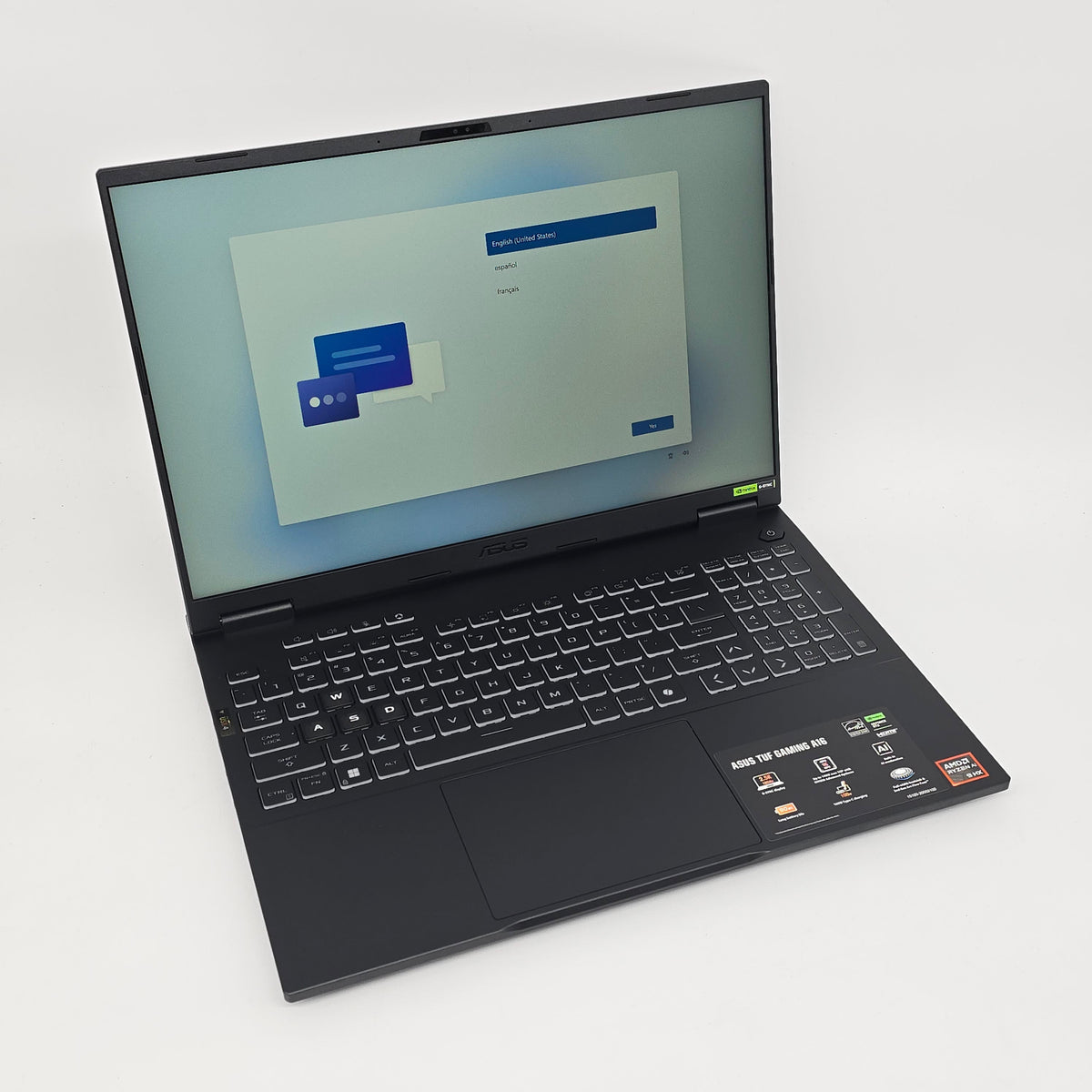 ASUS TUF Gaming Laptop A16, RTX 4060, Ryzen 9 AI HX 370, 32GB DDR5, QHD+ 165Hz