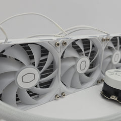 Cooler Master MasterLiquid 360L, 360mm AIO Liquid Cooler w/ RGB, 3x 120mm RGB Fans, White