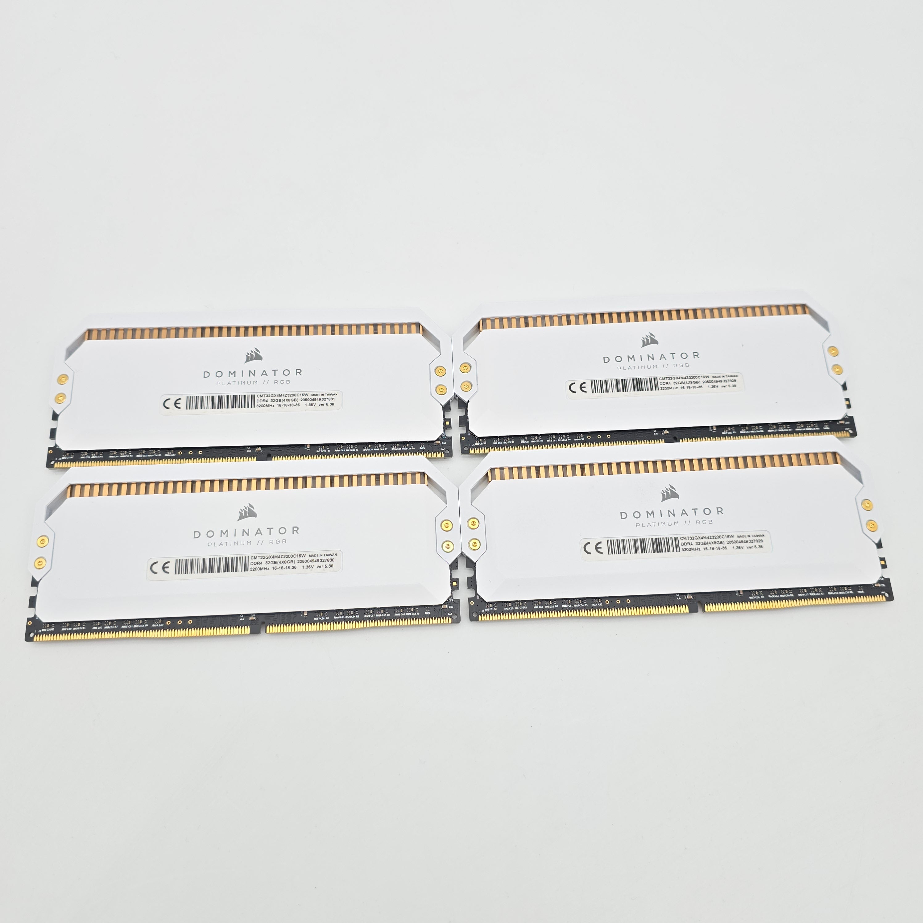 Corsair Dominator Platinum RGB 32GB DDR4, 3200MHz, Cl16-18-18-36, Desktop Gaming Memory RAM (4x8GB)