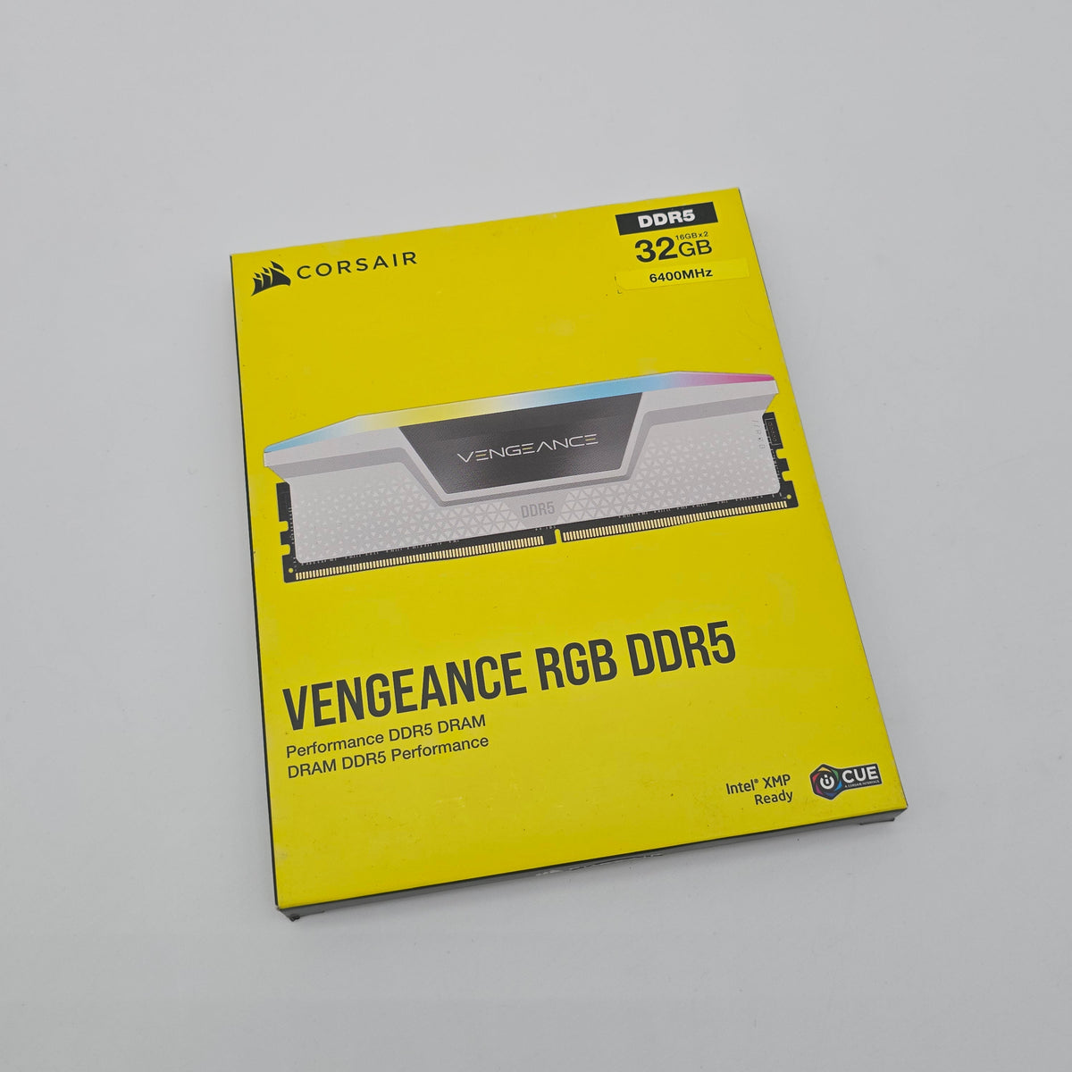 Corsair Vengeance RGB 32GB DDR5 White, 6400MHz, CL36-48-48-104, Desktop Gaming Memory RAM (2x16GB)