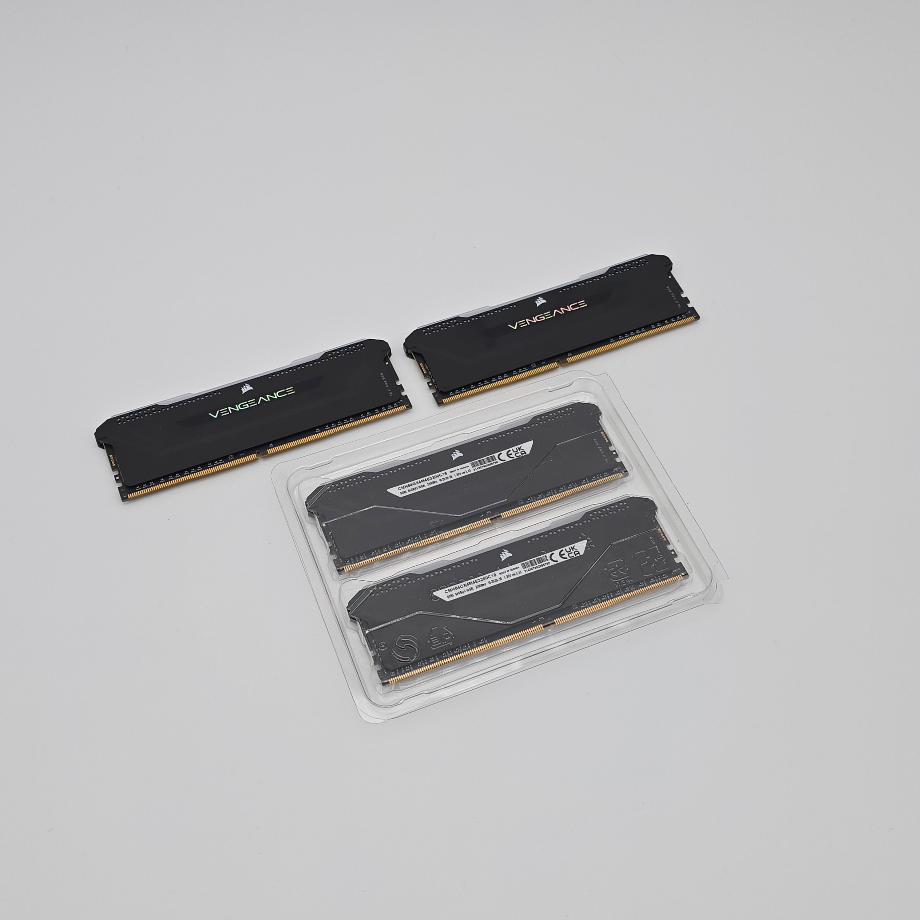 64GB Corsair Vengeance RGB Pro SL RAM, 4x16GB 3200MHz CL16 Black Memory Kit
