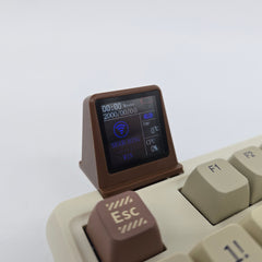 EPOMAKER RT100 Retro Mechanical Gaming Keyboard, RGB, Wireless, Hotswap Screen, Flamingo Pink Switches