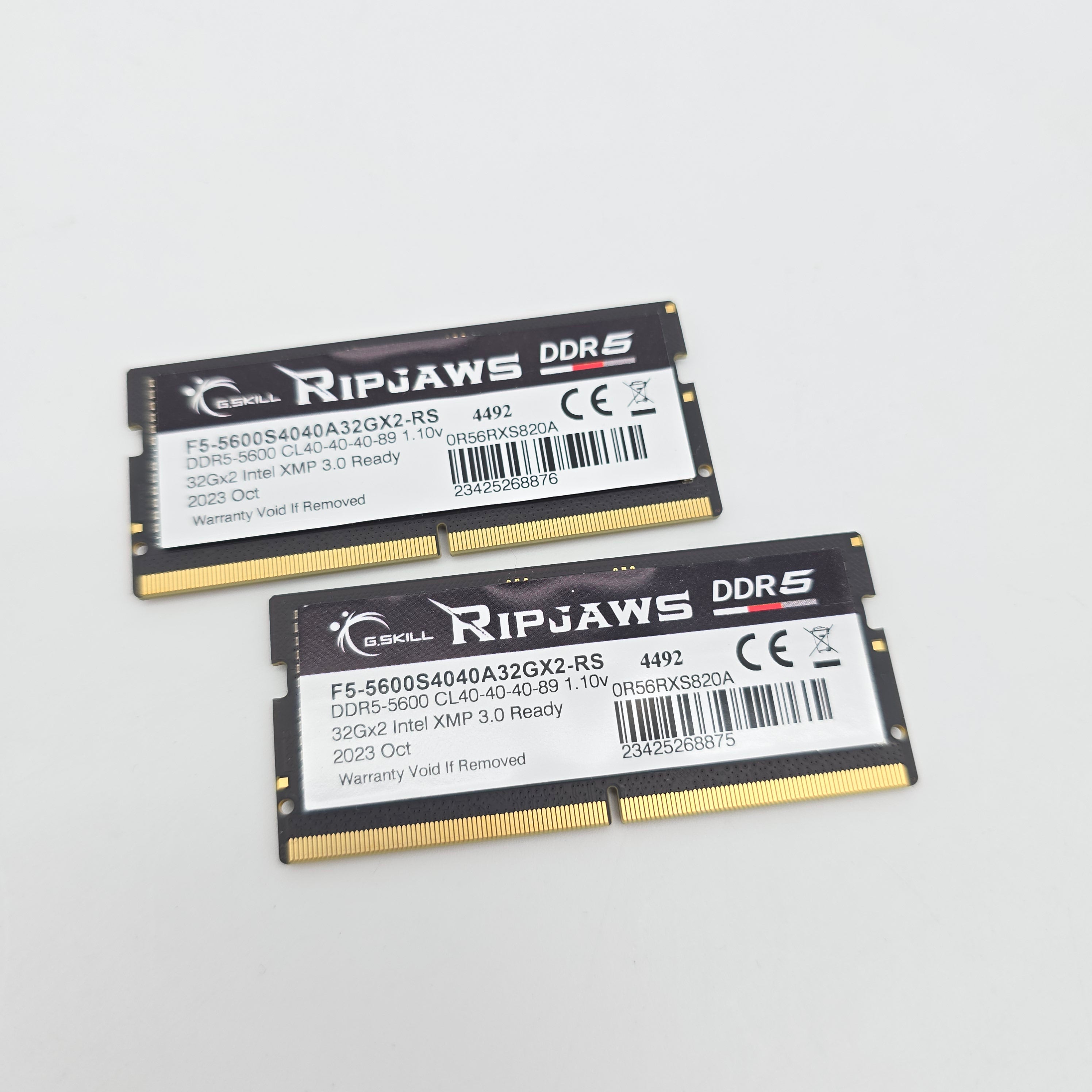 G.Skill Ripjaws 64GB DDR5, 5600MHz, CL40-40-40-89, SODIMM Laptop Gaming Memory RAM (2x32GB)