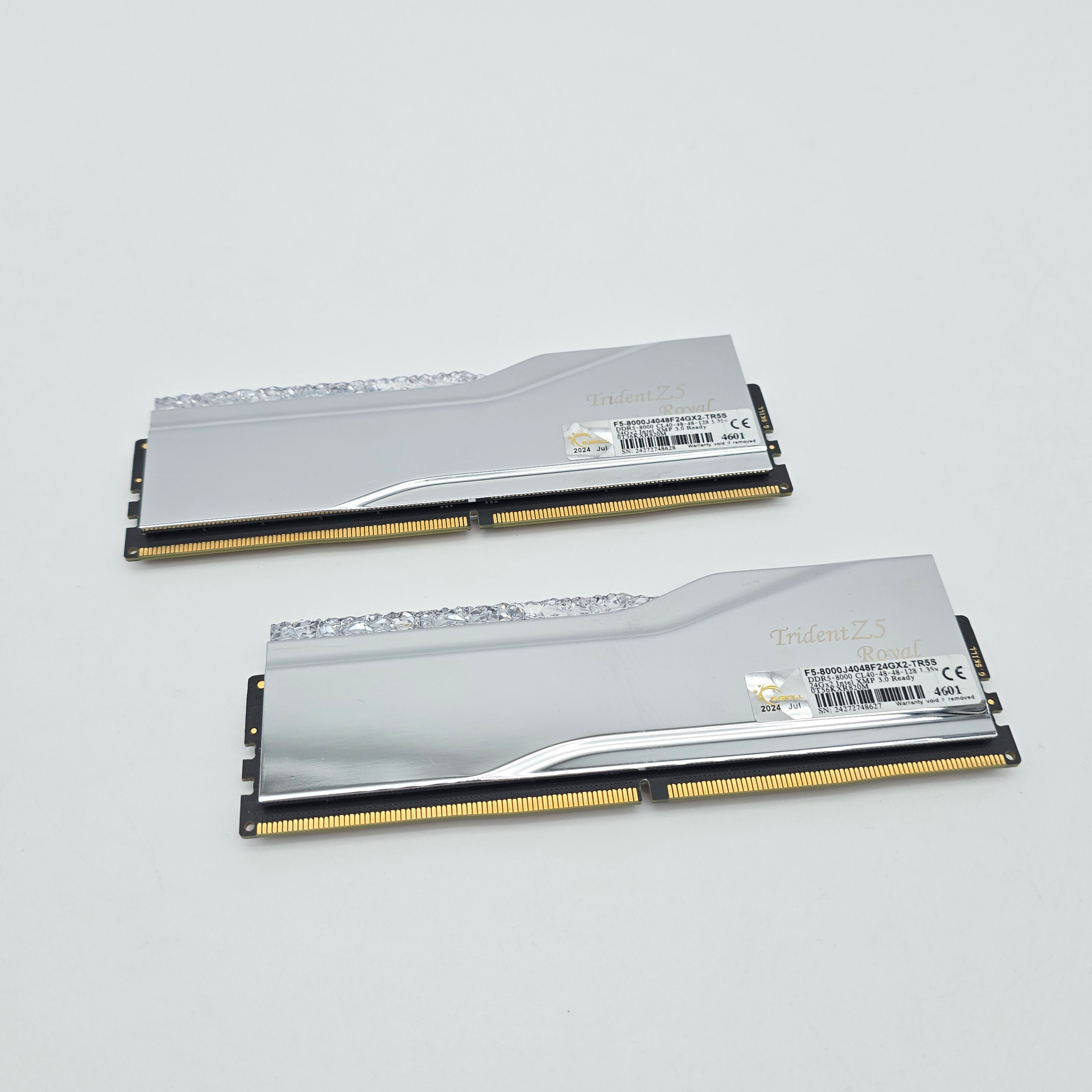 G.Skill Trident Z5 Royal 48GB DDR5, 8000MHz, CL40-48-48-128, Desktop Gaming Memory RAM (2x24GB)