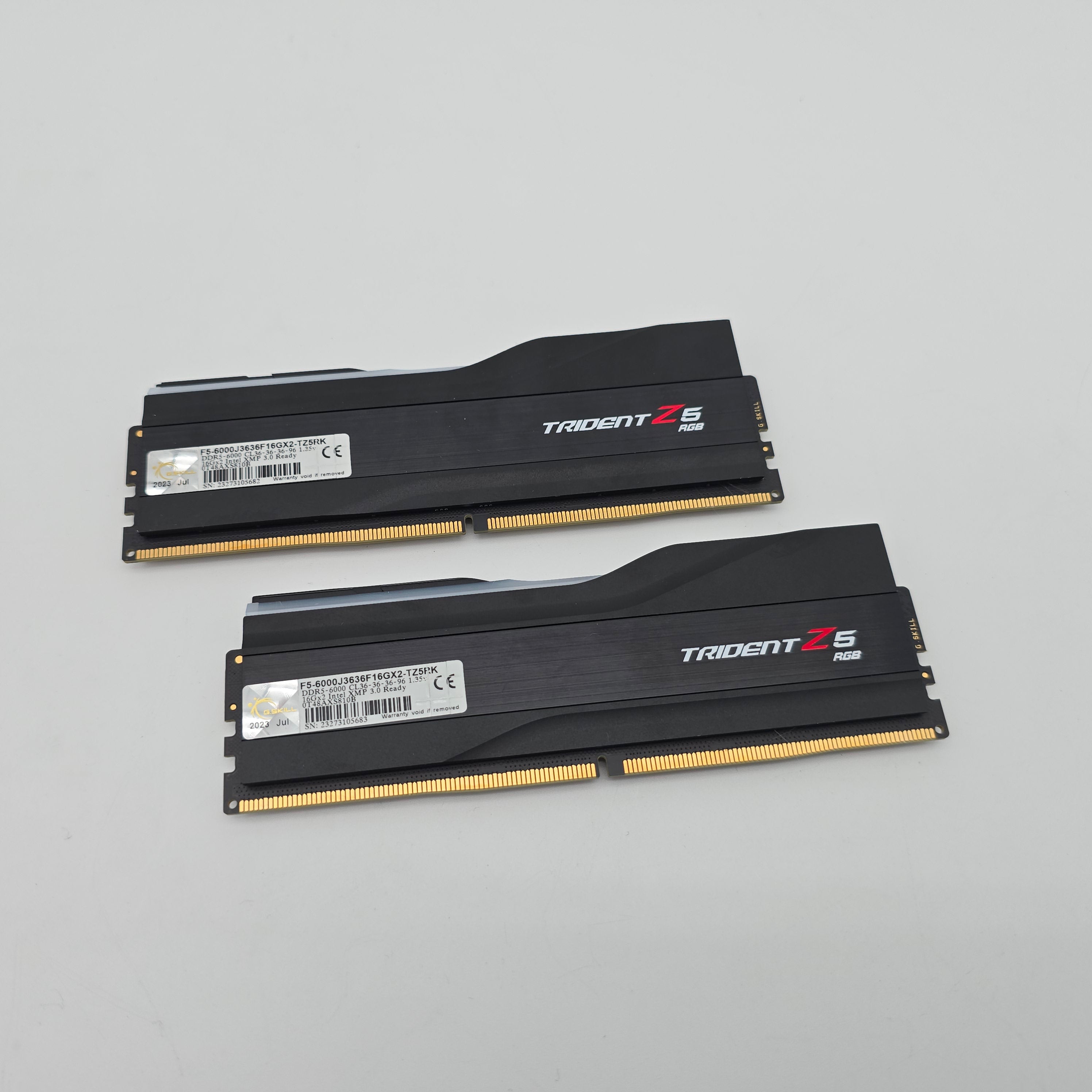 G.Skill Trident Z5 RGB 32GB DDR5, 6000MHz, CL36 Desktop Gaming Memory RAM (2x16GB)